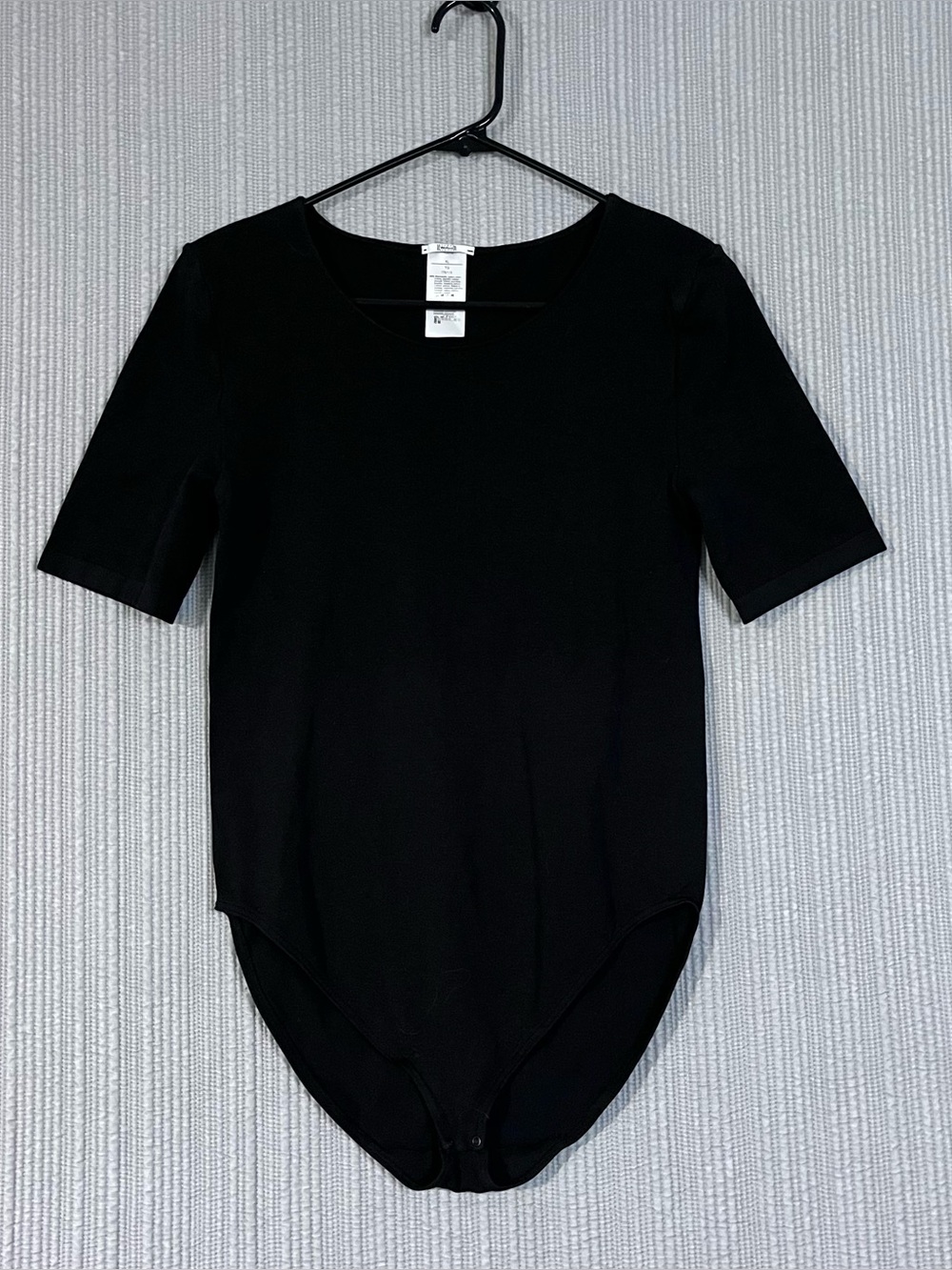 Wilford Black Short Sleeve Bodysuit Womens XL